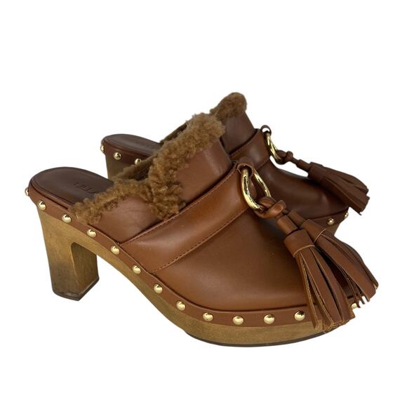 Ulla Johnson Vera Tassel Clogs in Brown - Picture 6 of 16